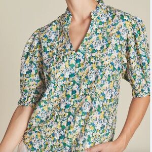 BIRDS OF PARADIS BY TROVATA ELIZA BLOUSE CALMA BLOOM XS